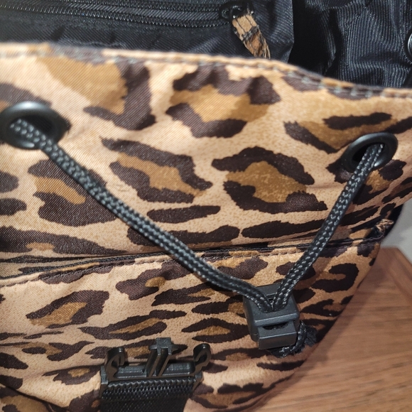 Lauren Ralph Lauren Leopard Print Mini Shoulder Back Pack - Picture 5 of 8